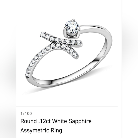Jewelry - Elegant Silver Ring with White Sapphire